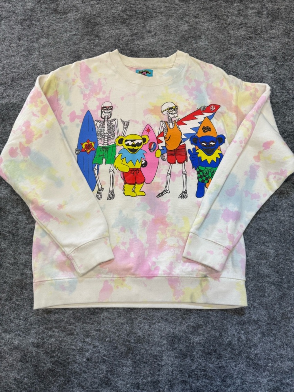Chinatown Market Grateful Dead Surf Graphic Tie Dye Oversized Crewneck Size M